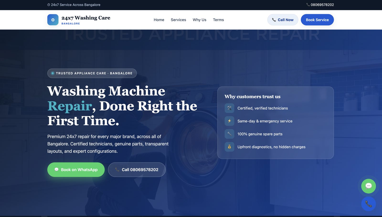 24x7 Washing Care